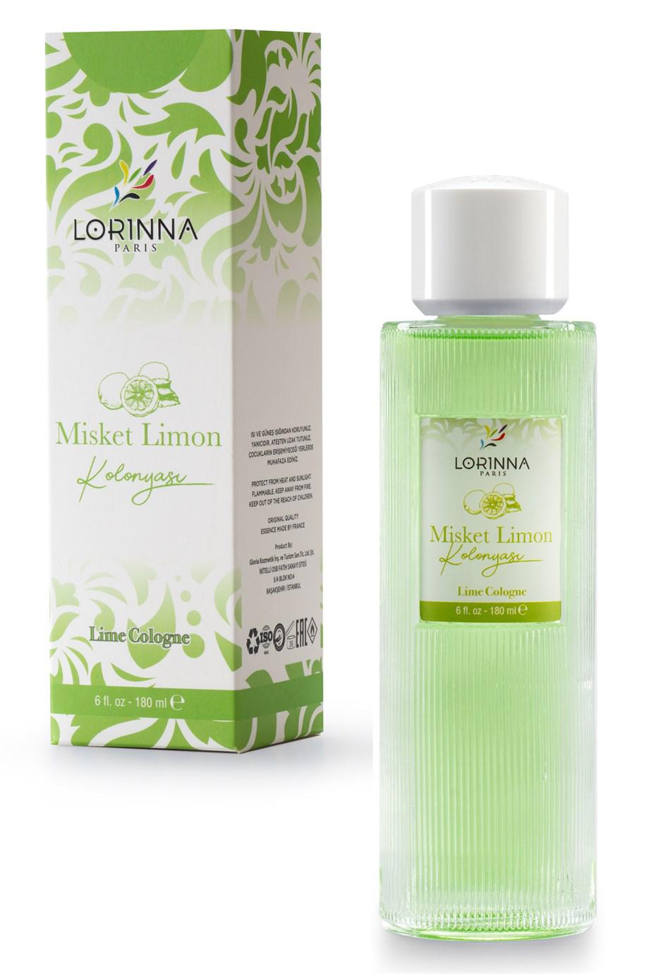 Lorinna Paris Misket Limon Cam Şişe Kolonya 180 ml