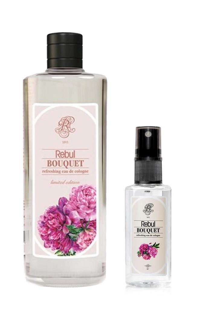 Rebul Çiçeksi Cam Şişe 270 ml + Çiçeksi 50 ml Kolonya 2'li
