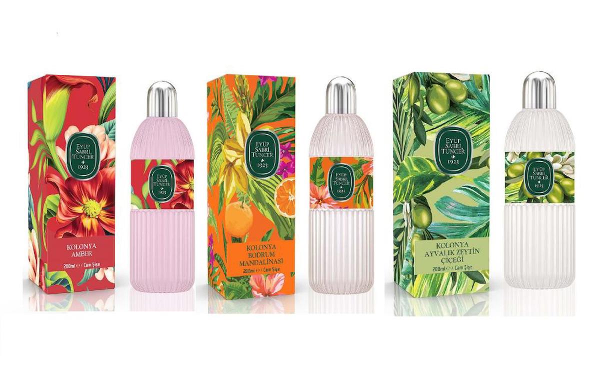 Eyüp Sabri Tuncer Amber - Bodrum Mandalinası - Zeytin Çiçeği Cam Şişe Kolonya 200 ml 3'lü