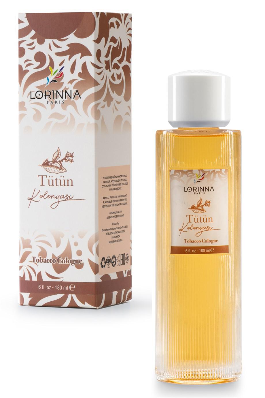 Lorinna Paris Tütün Cam Şişe Kolonya 180 ml