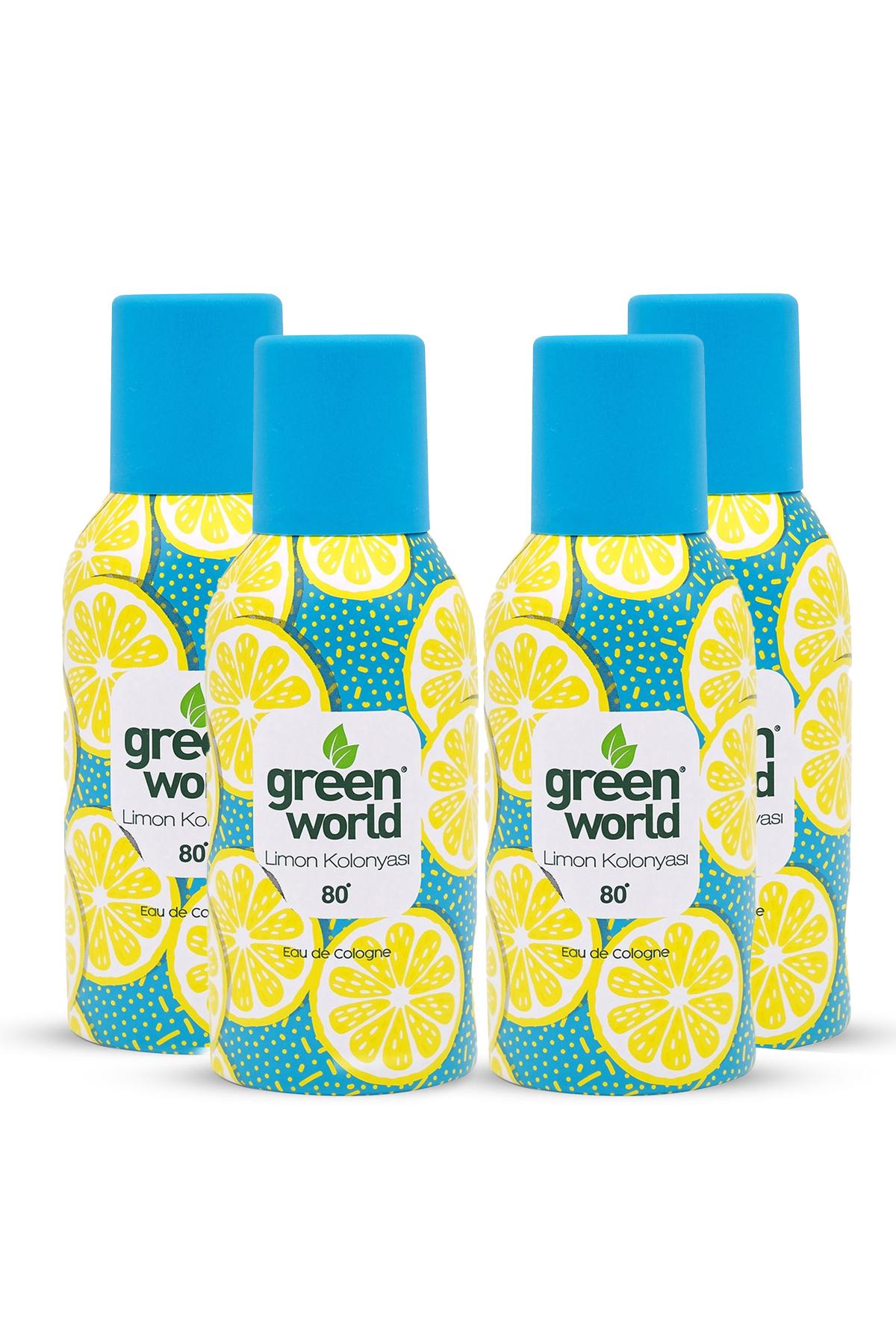 Green World Limon Sprey Kolonya 150 ml 4'lü