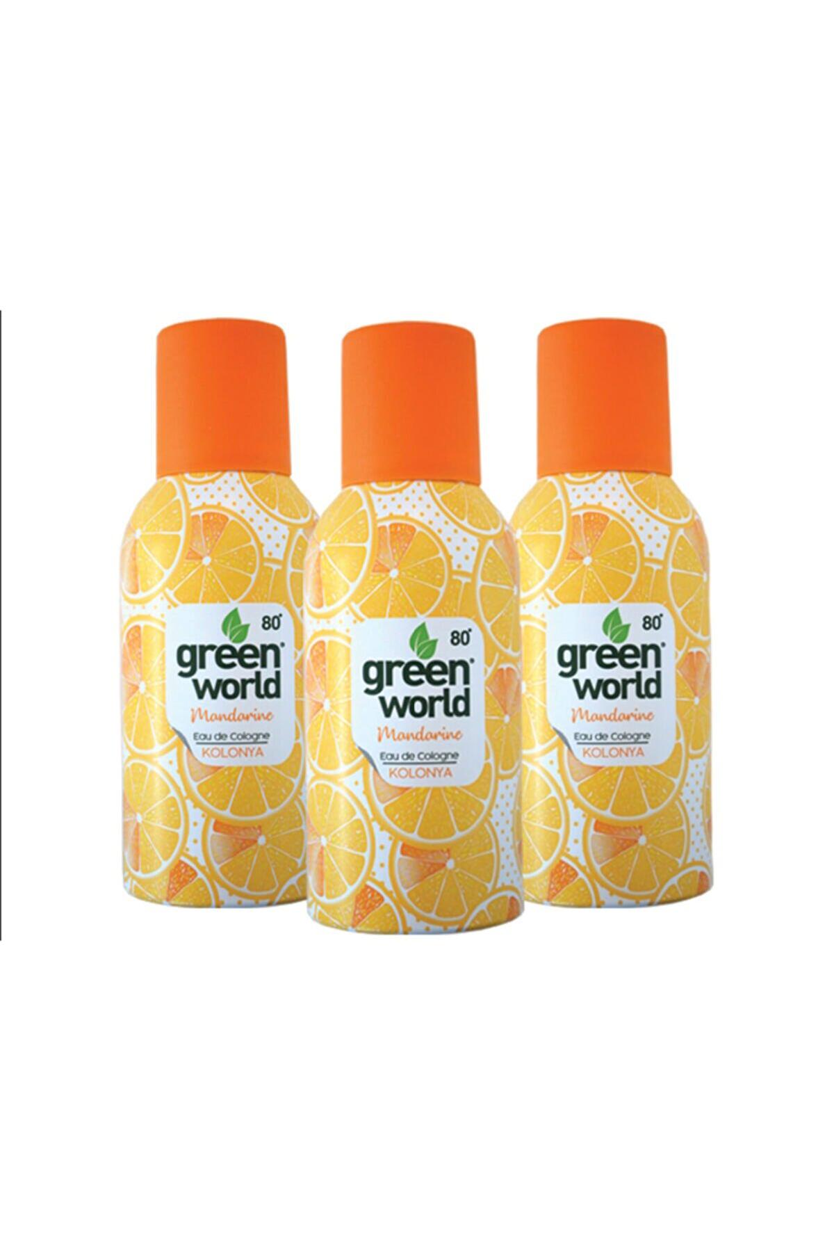 Green World Mandalina Sprey Kolonya 150 ml 3'lü