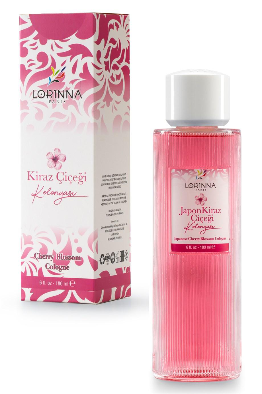 Lorinna Paris Japon Kiraz Çiçeği Cam Şişe Kolonya 180 ml