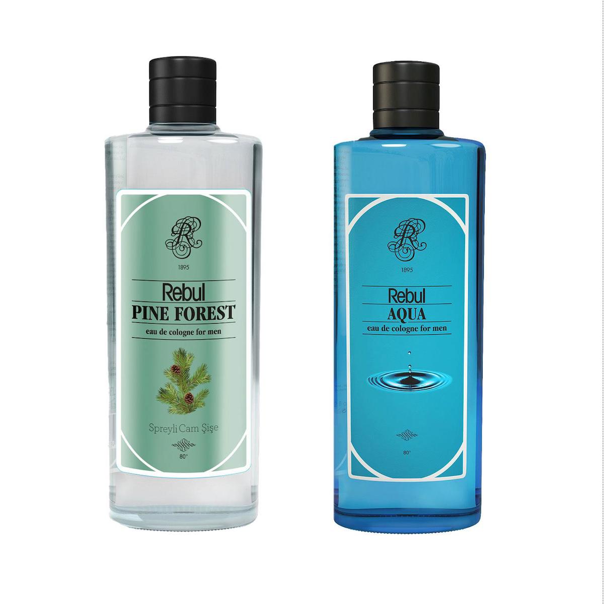 Rebul Çam - Deniz Cam Şişe Kolonya 250 ml 2'li