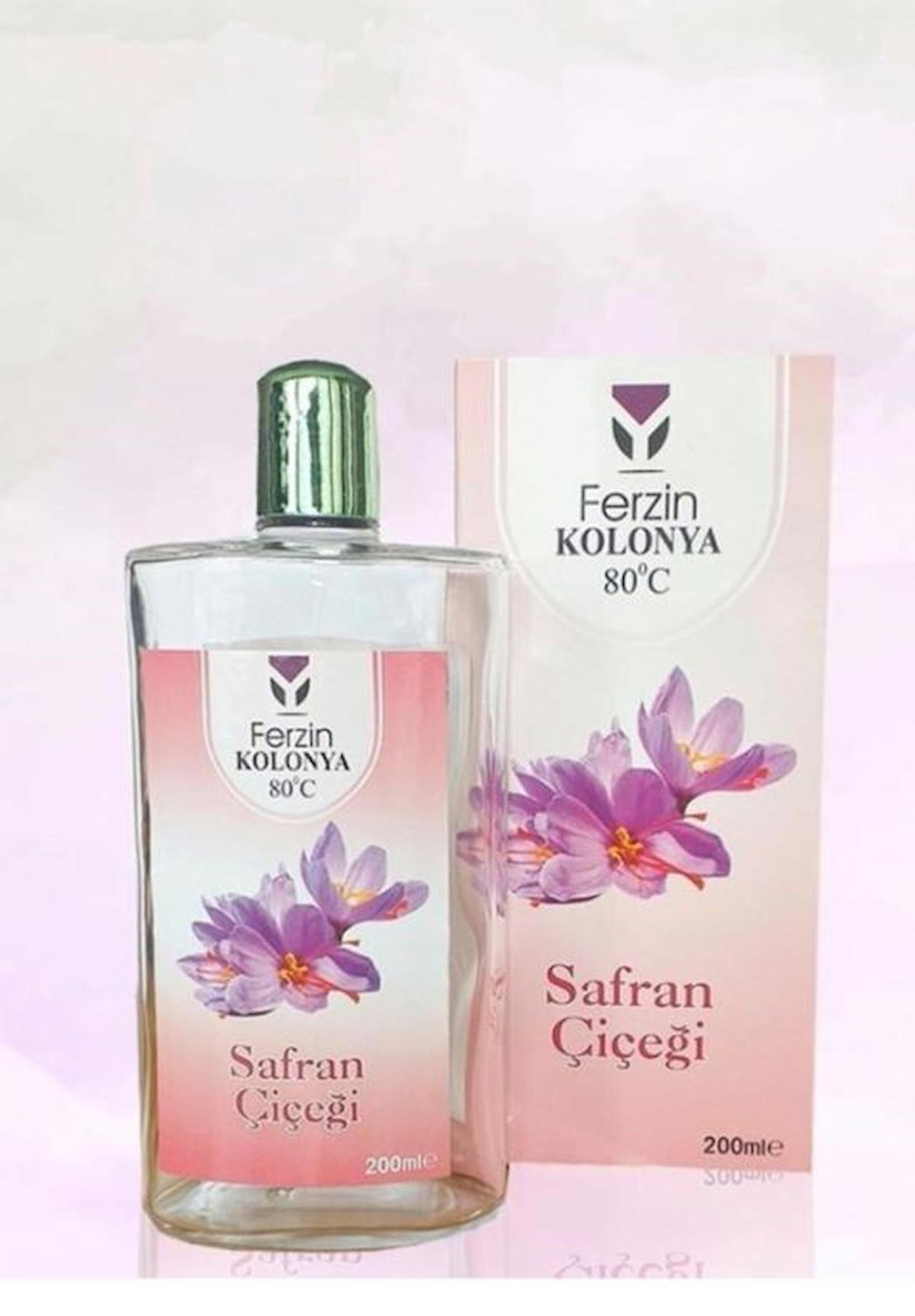 Ferzin Safran Çiçeği Cam Şişe Kolonya 200 ml