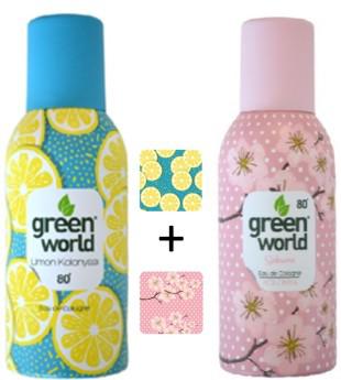 Green World Limon - Sakura Sprey Kolonya 150 ml 2'li