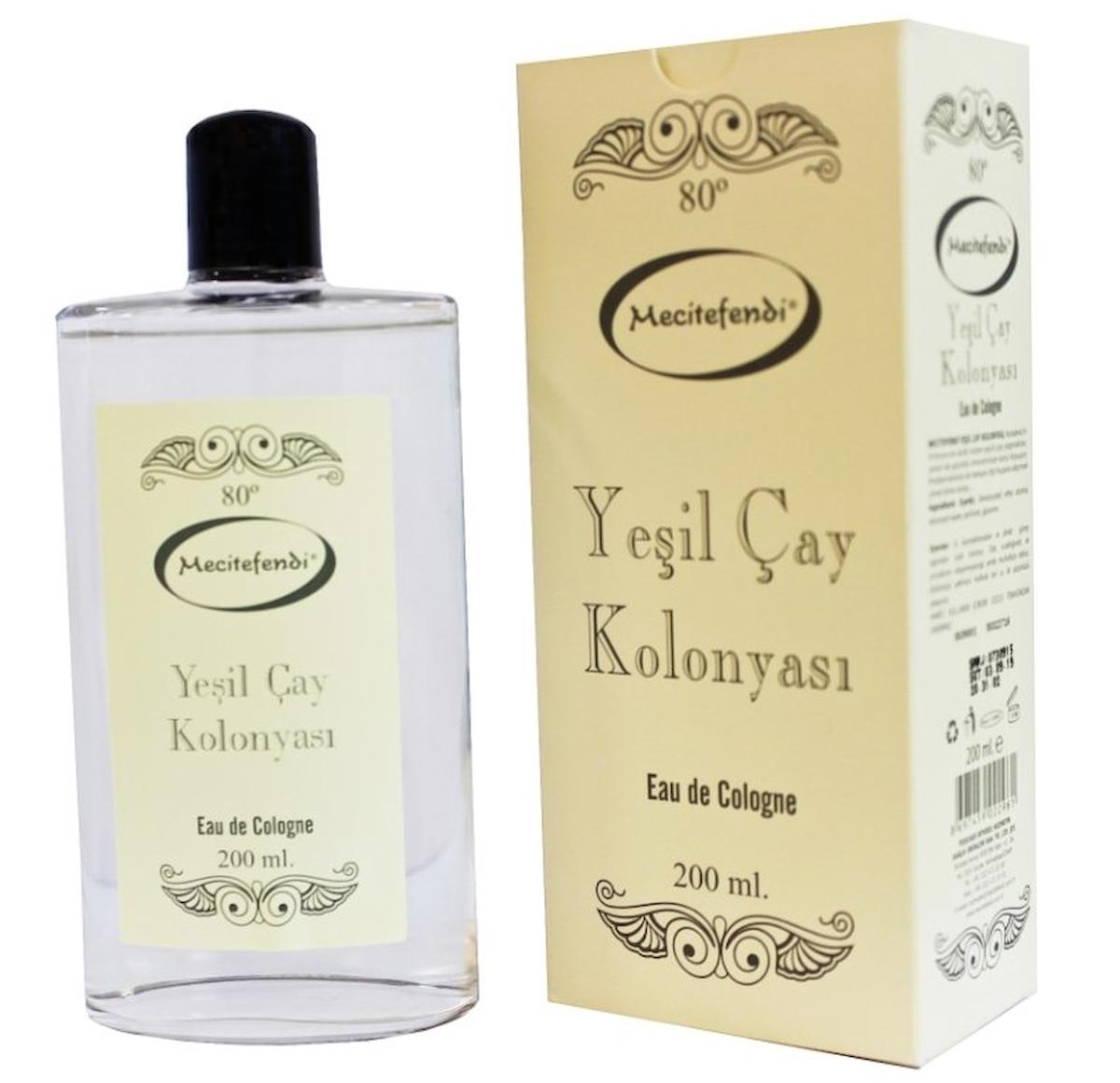 Mecit Efendi Yeşil Çay Cam Şişe Kolonya 200 ml