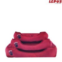 Lepus M Orta Irk İç Mekan Köpek Yatağı Kırmızı
