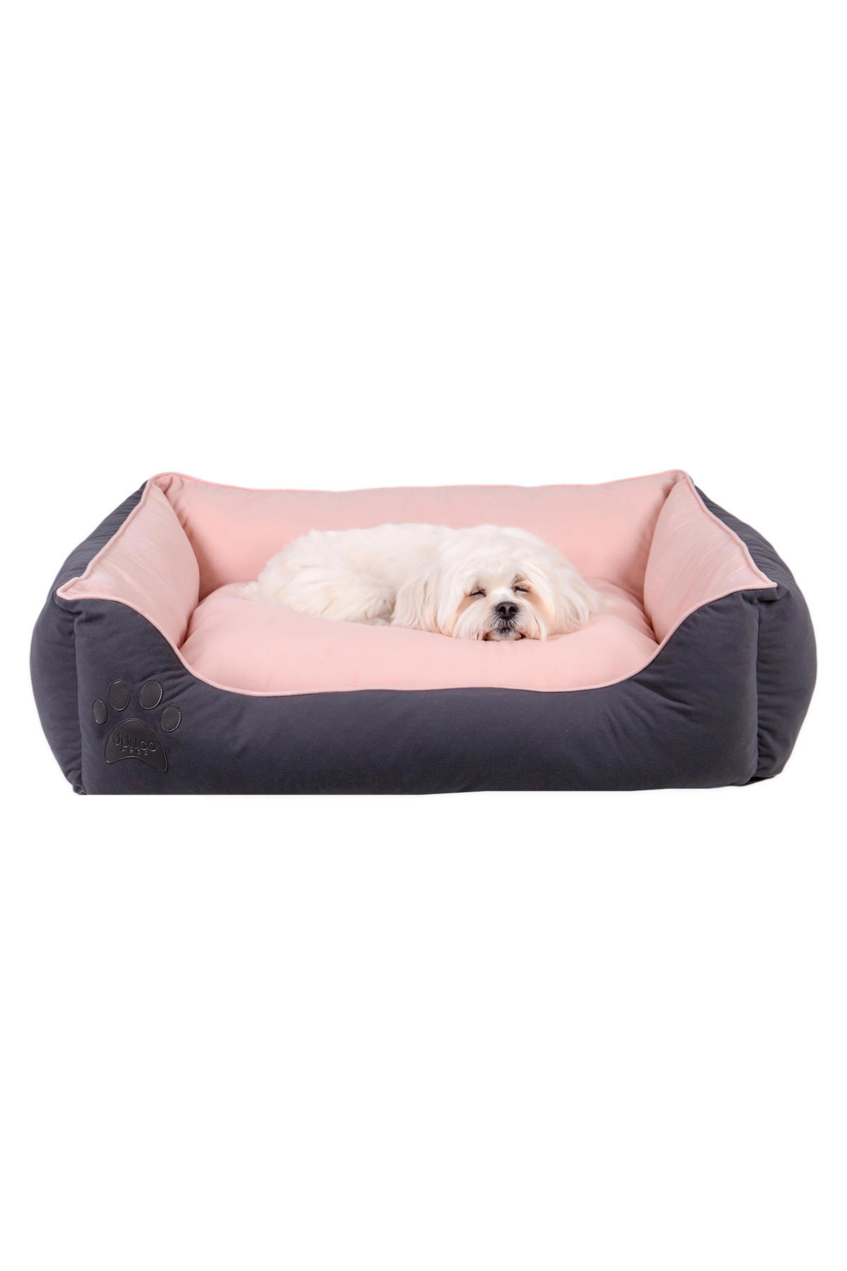 Jungo Pets Lucy Küçük Irk İç Mekan Köpek Yatağı Gri-Pembe