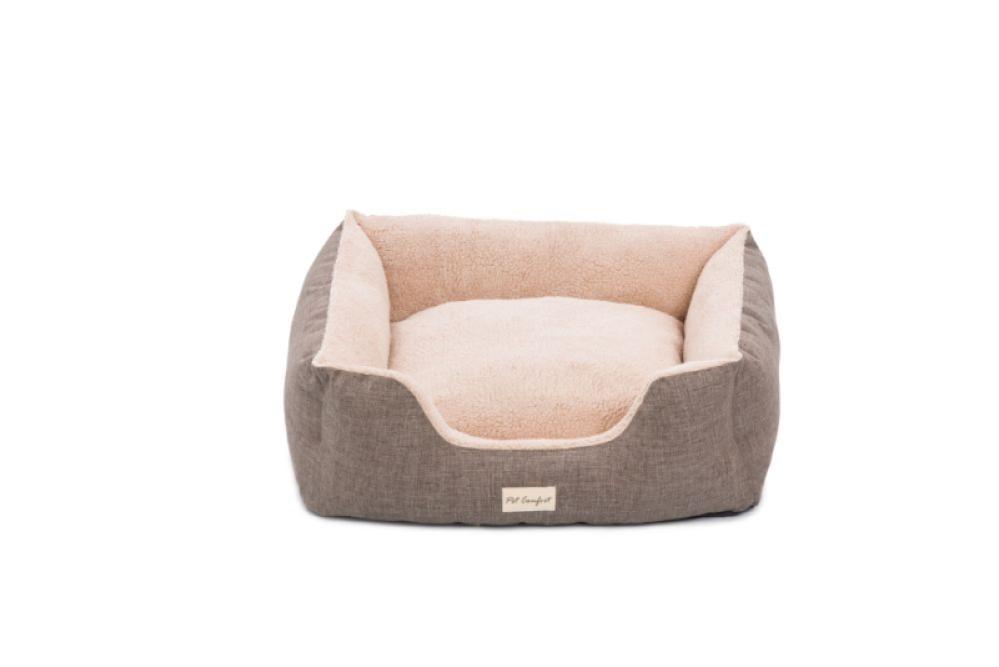 Pet Comfort Orta Irk İç Mekan Köpek Yatağı Bej-Kahverengi