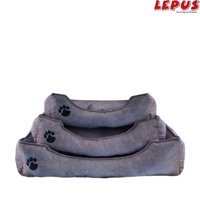 Lepus M Küçük Irk İç Mekan Köpek Yatağı Gümüş