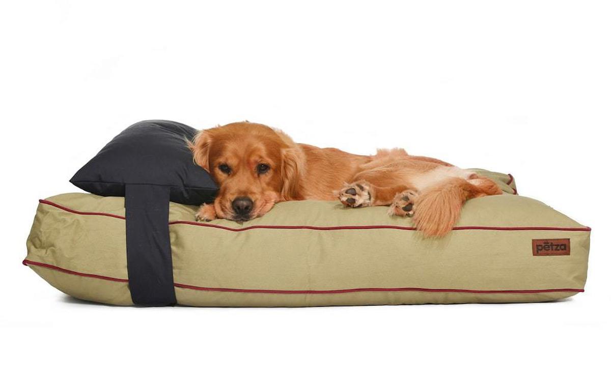 Petza Büyük ve Orta Irk İç Mekan Köpek Yatağı Bej-Lacivert