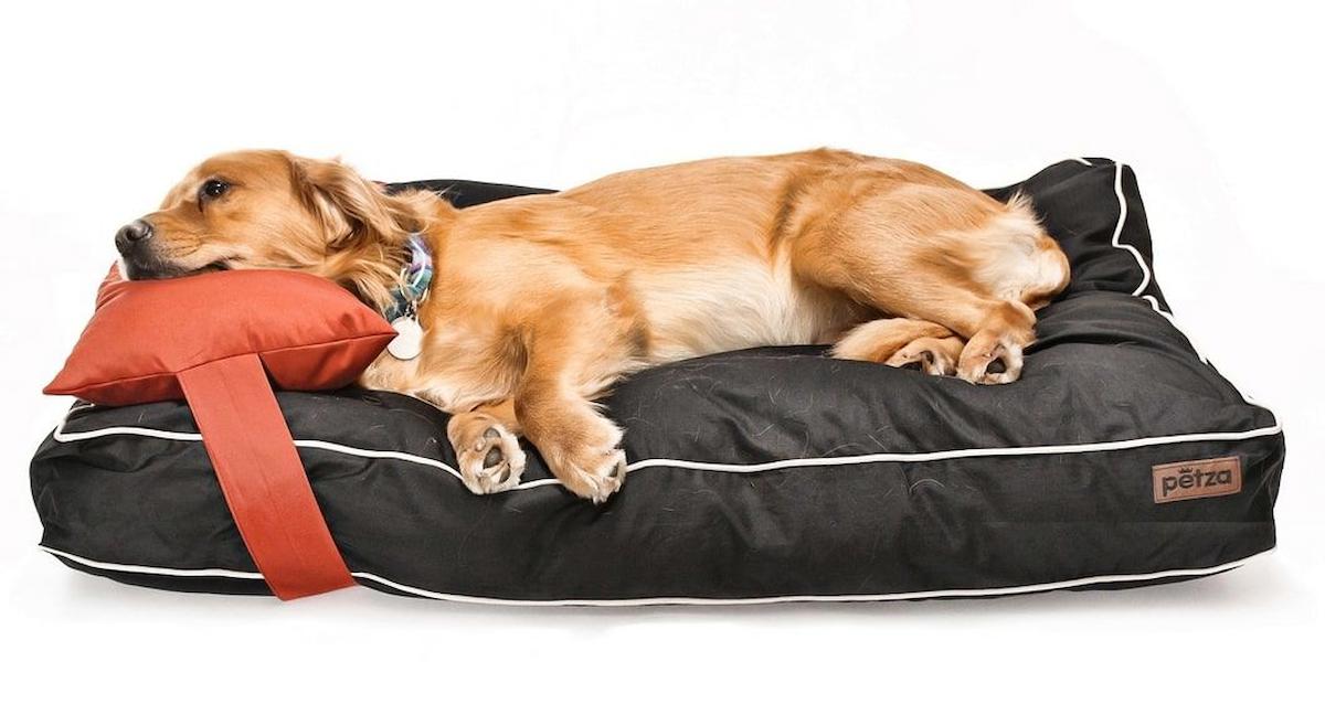 Petza Büyük ve Orta Irk İç Mekan Köpek Yatağı Kiremit-Siyah