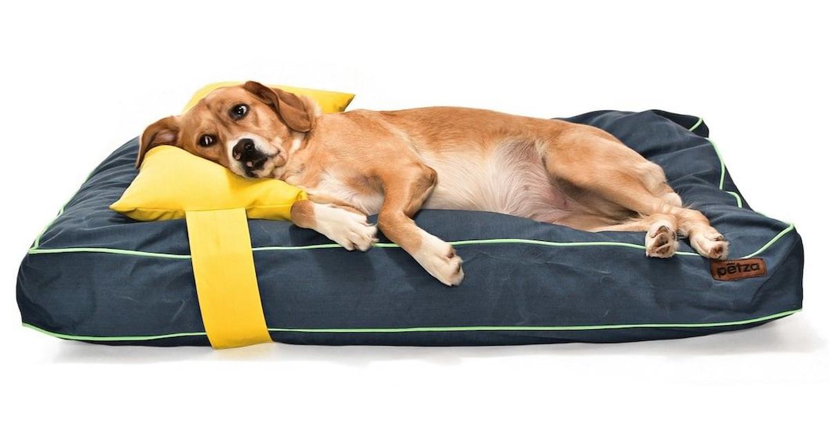 Petza Büyük ve Orta Irk İç Mekan Köpek Yatağı Lacivert-Sarı