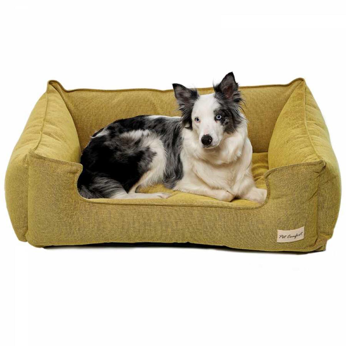 Pet Comfort Alpha Mirandus L Büyük Irk İç Mekan Köpek Yatağı Hardal
