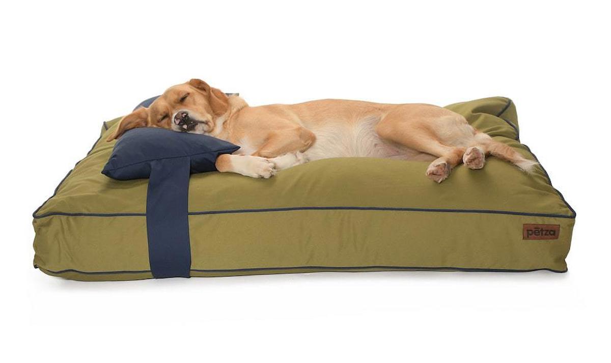 Petza Büyük ve Orta Irk İç Mekan Köpek Yatağı Haki-Lacivert