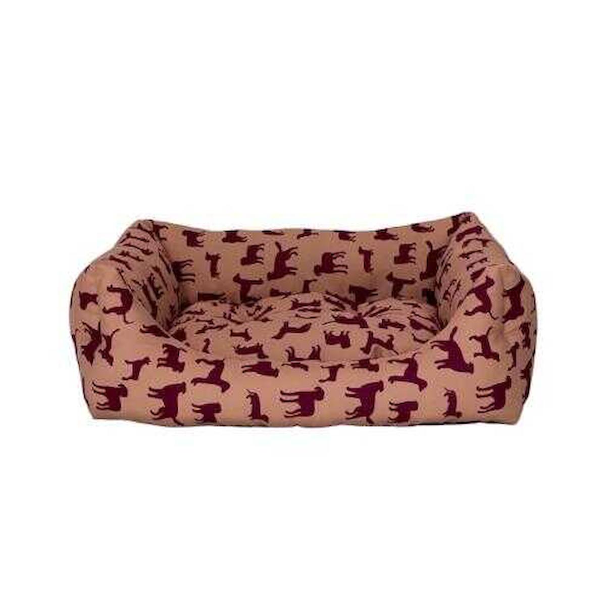 Pet Comfort Orta Irk İç Mekan Köpek Yatağı Bej-Bordo