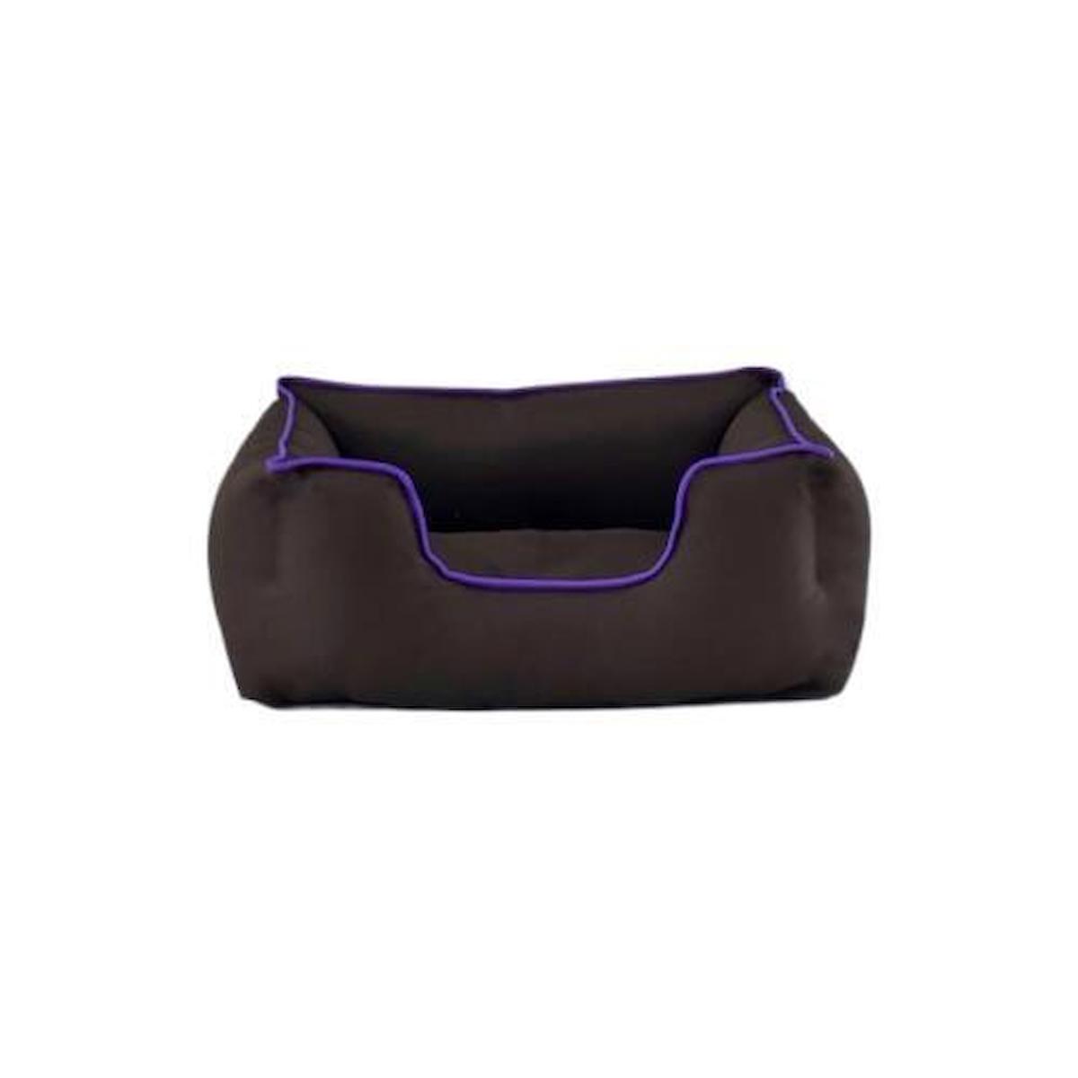 Pet Comfort Küçük Irk Dış Mekan Köpek Yatağı Kahverengi-Mor