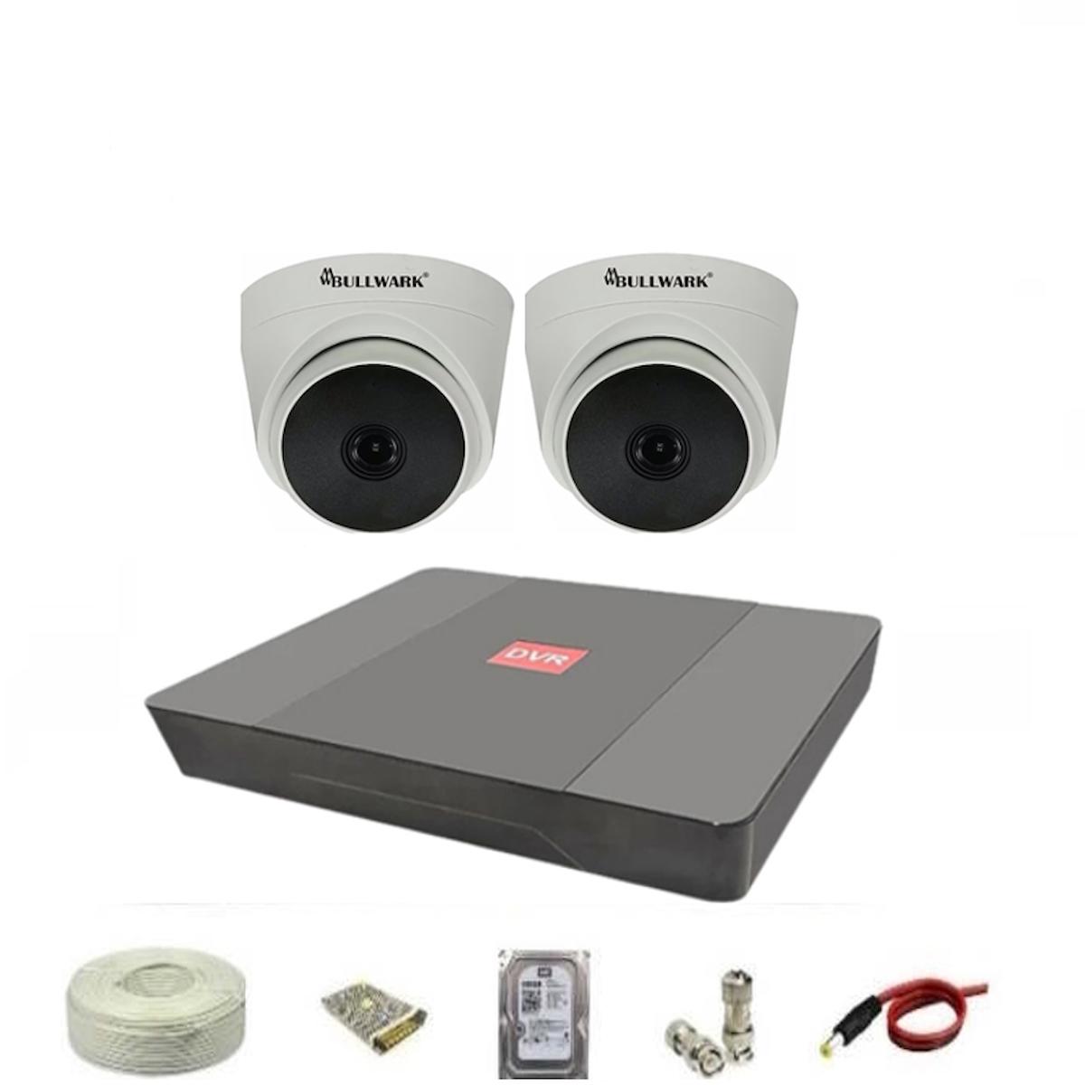 Bullwark Analog Mini 1 Kameralı 360 Derece Dönen İç Mekan Kablolu Güvenlik Kamerası
