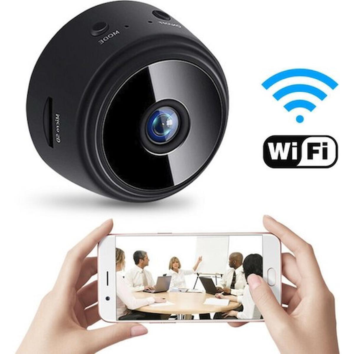 Wevolt Ethernet Mini 1 Kameralı 360 Derece Dönen Gece Görüşlü İç Dış Mekan Kablosuz Güvenlik Kamerası