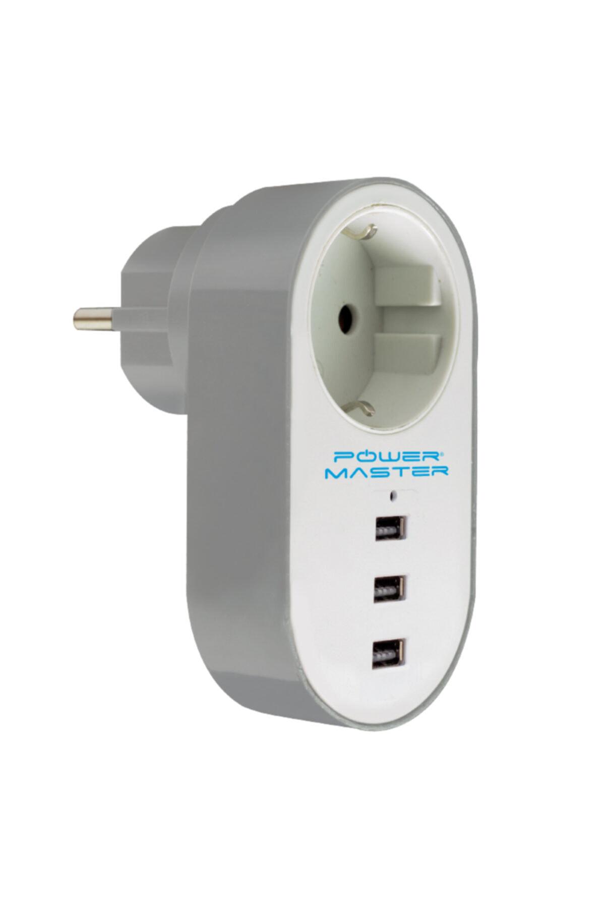 Angel Of Life Pm-4913 Tekli Soket 3'lü USB Kablosuz Tekli Akım Korumalı Priz