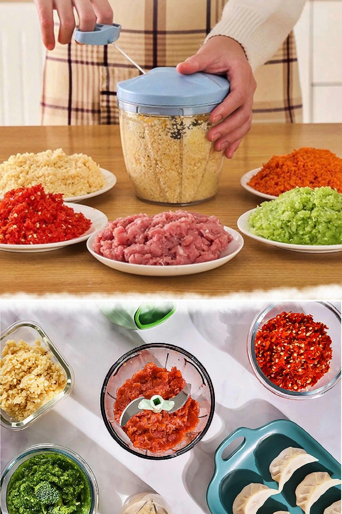 Fatmazel Çift Bıçaklı El Blender Mavi