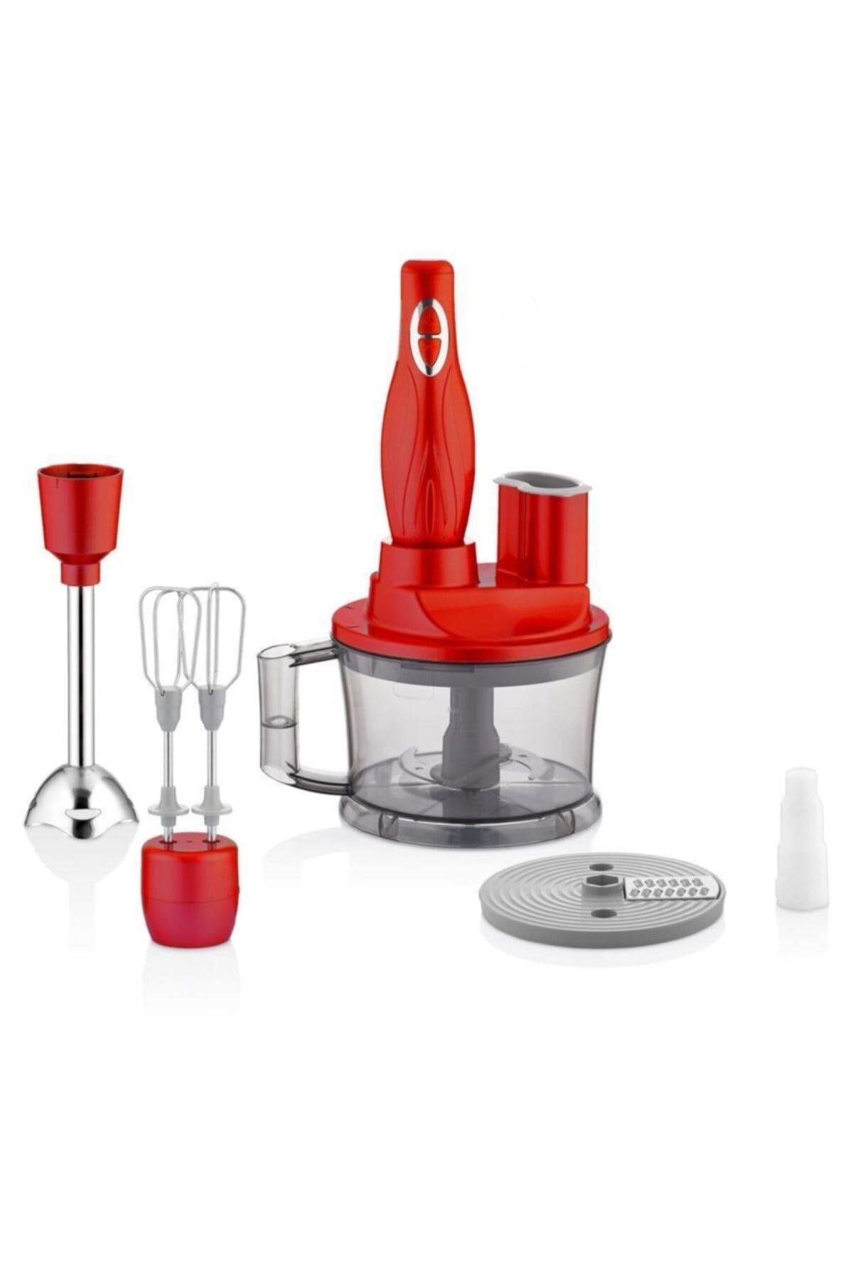 Aryıldız 40003 Blendermania Plus 1 lt Turbolu Çift Bıçaklı Blender Seti Kırmızı