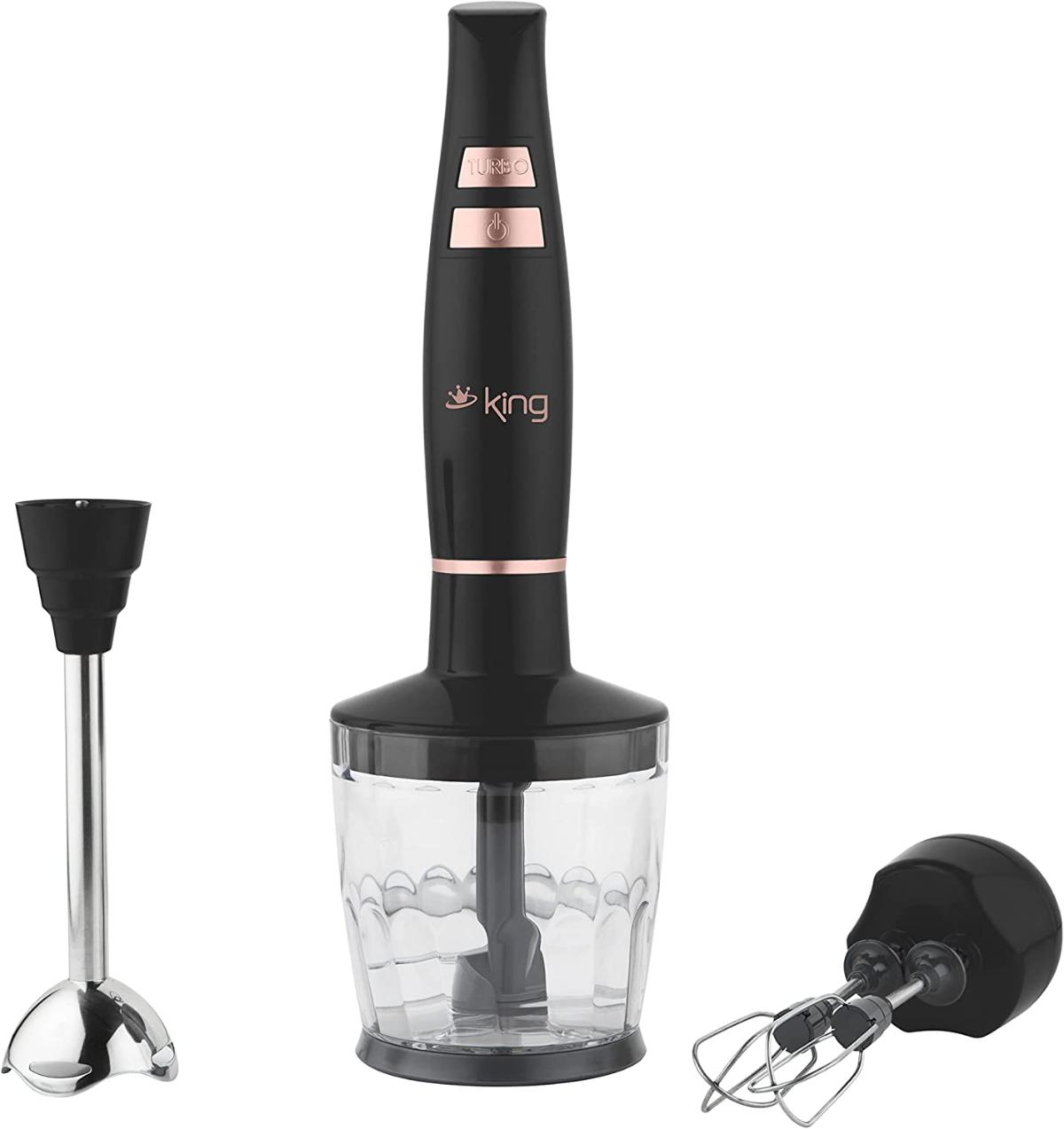King Kbs977 4 Bıçaklı Blender Seti Siyah