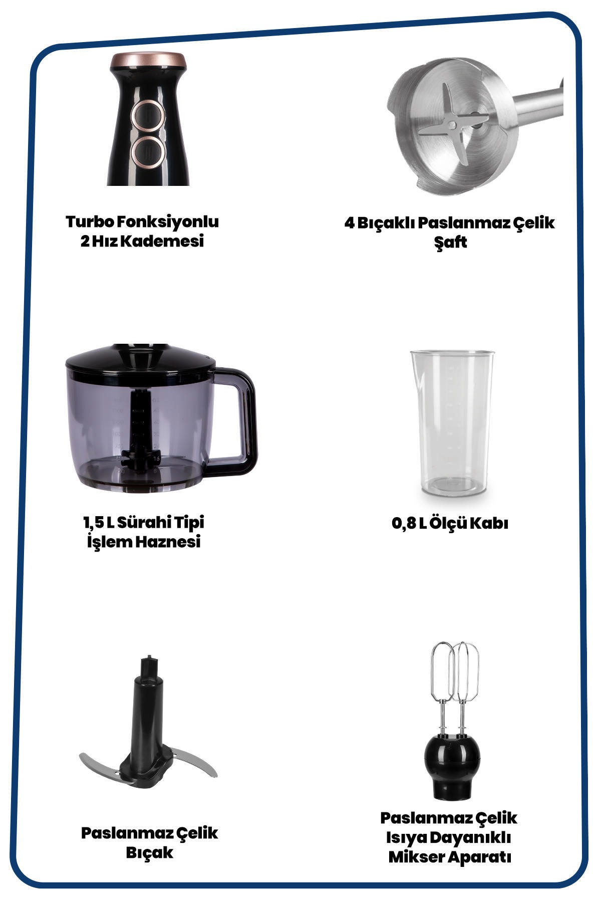 Goldmaster Elenamax 1.5 lt Çift Bıçaklı Blender Seti Pembe