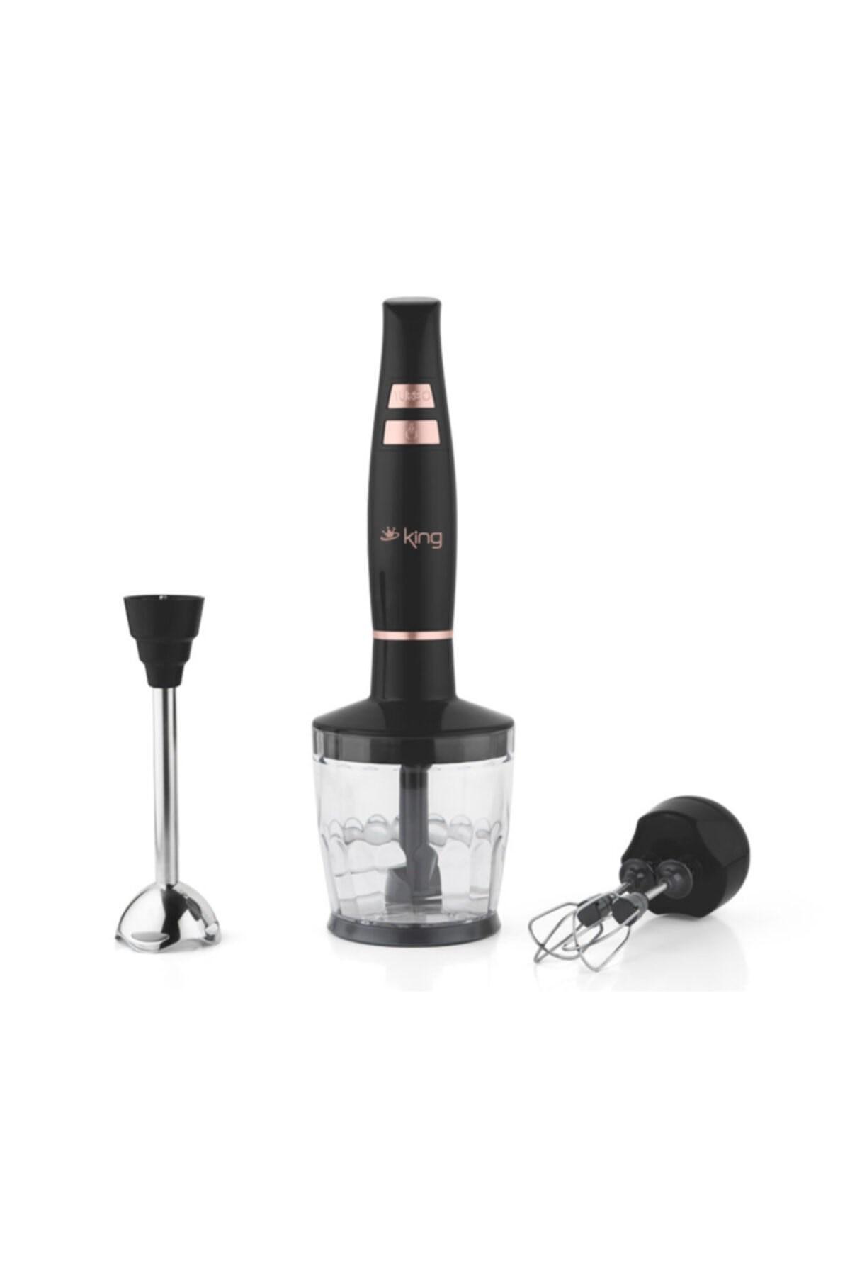 King Holger Kbs977 800 ml Turbolu 4 Bıçaklı Blender Seti Siyah