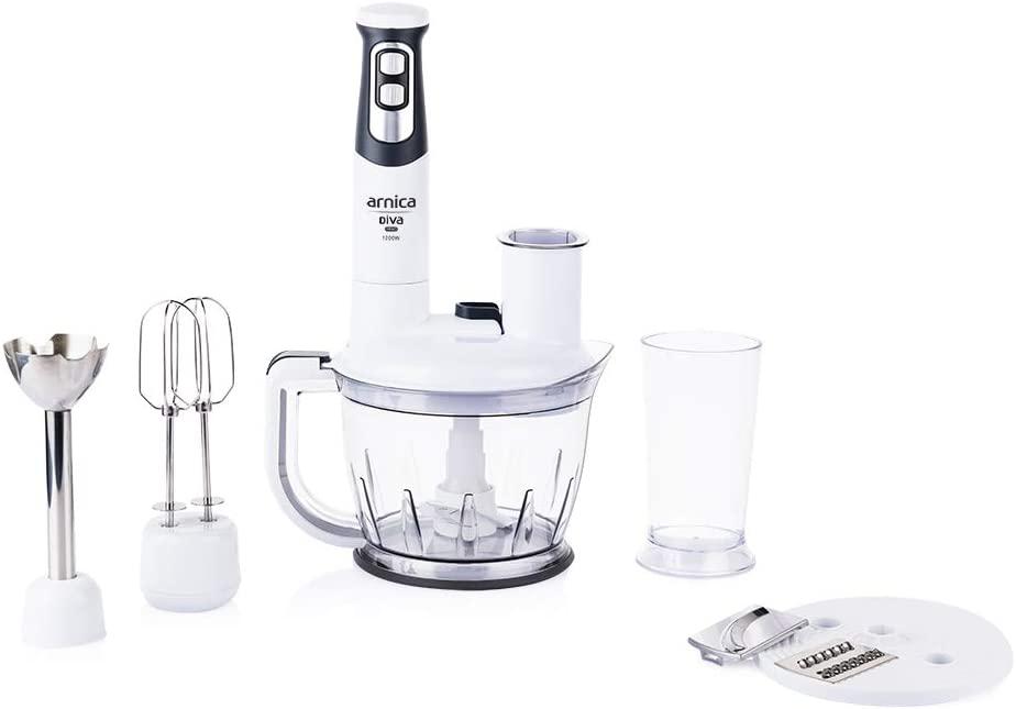 Arnica 600 ml Turbolu Çift Bıçaklı Blender Seti Beyaz