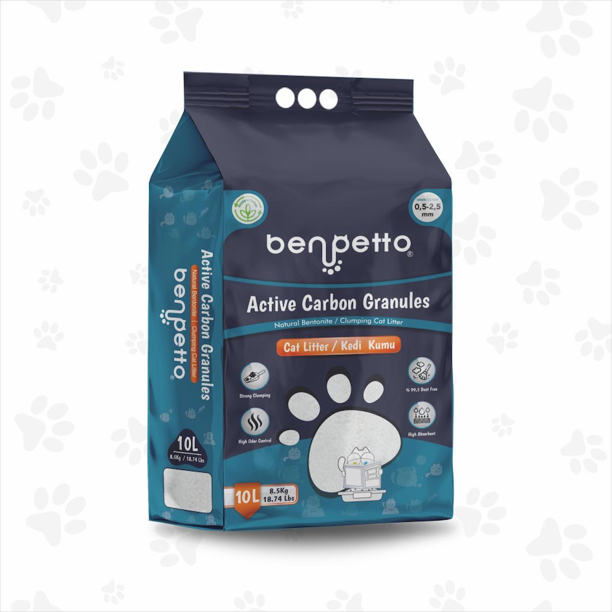 Benpetto Topaklanan İnce Taneli Bentonit Kedi Kumu 10 lt