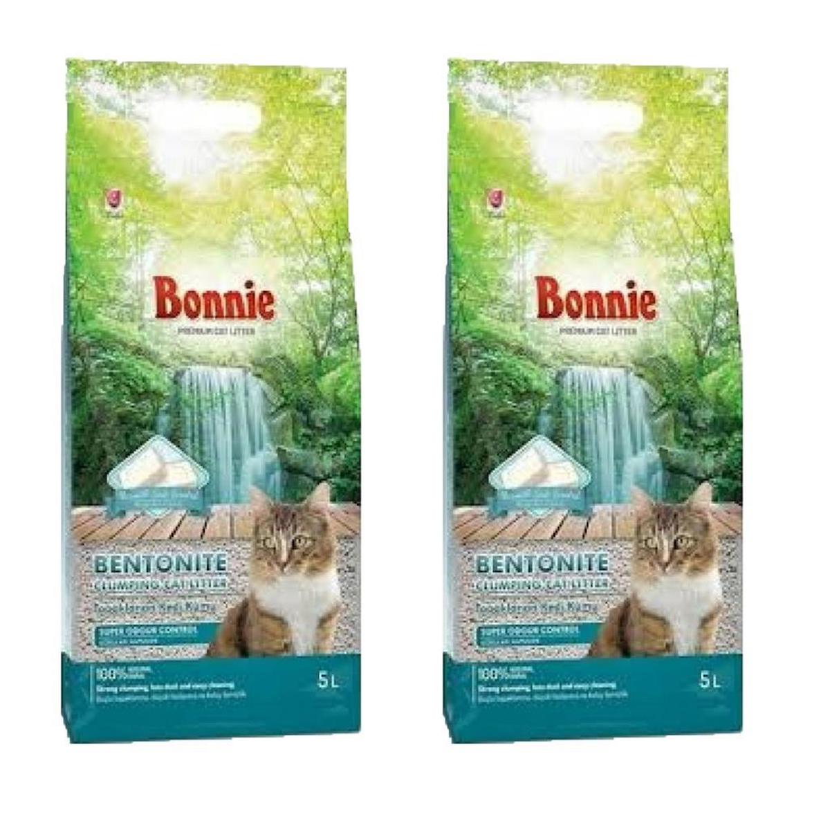 Bonnie Marsilya Sabunu Kokulu Topaklanan Bentonit Kedi Kumu 2 x 5 lt