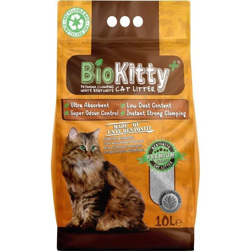 Biokitty Kokusuz Topaklanan Kalın Taneli Bentonit Kedi Kumu 10 lt