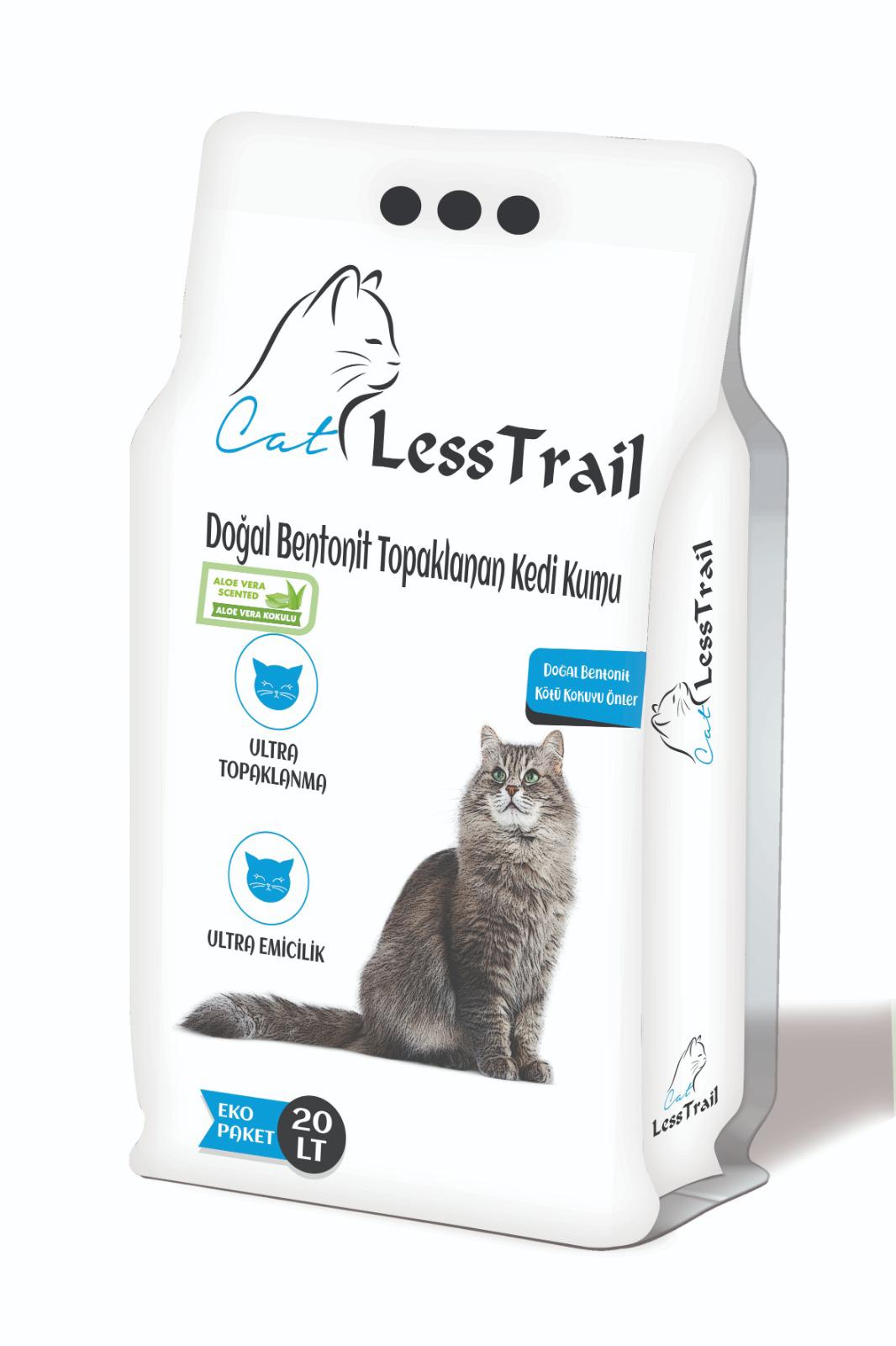 LindoCat Aloe Vera Kokulu Topaklanan İnce Taneli Bentonit Kedi Kumu 20 lt