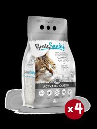 Benty Sandy Topaklanan İnce Taneli Aktif Karbonlu Kedi Kumu 4 x 5 lt