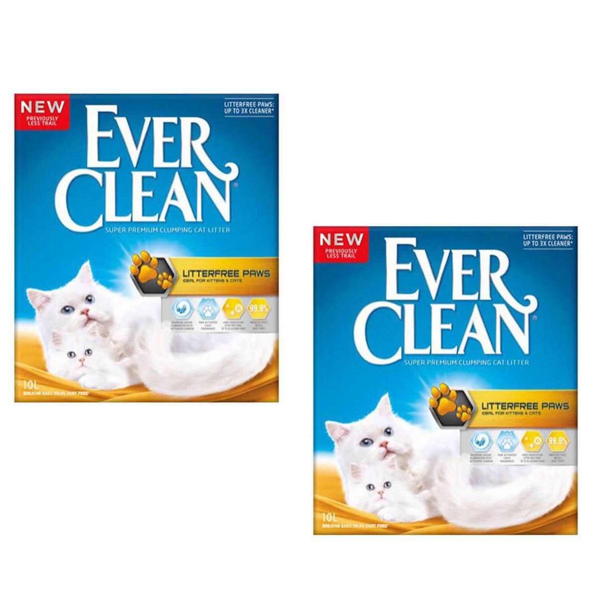 Ever Clean Kokusuz Topaklanan Kalın Taneli Aktif Karbonlu Kedi Kumu 2 x 10 lt