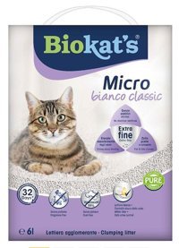 Biokats Kokusuz Topaklanan İnce Taneli Kedi Kumu 6 lt