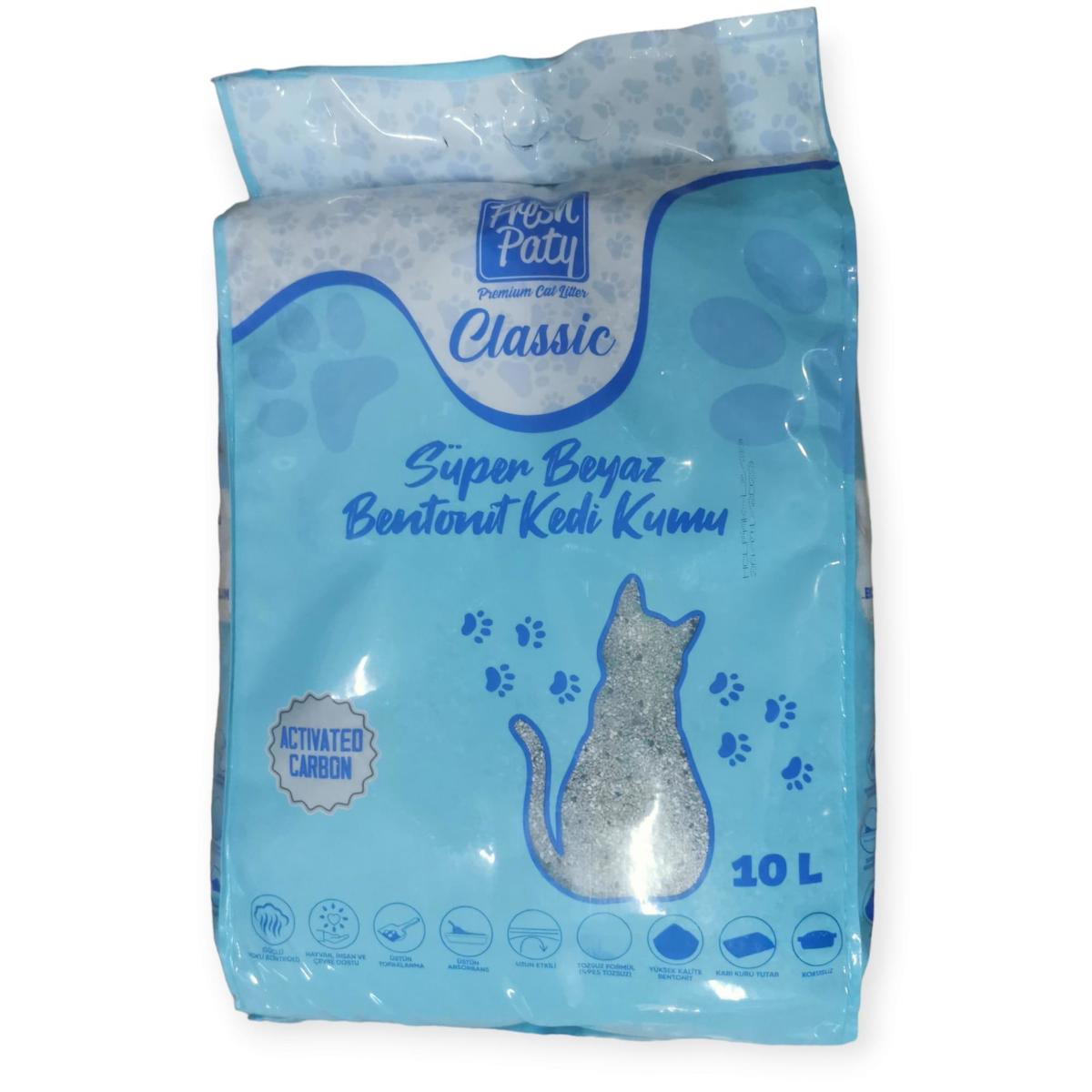 Fresh Paty Kokusuz Topaklanan İnce Taneli Bentonit Kedi Kumu 10 lt