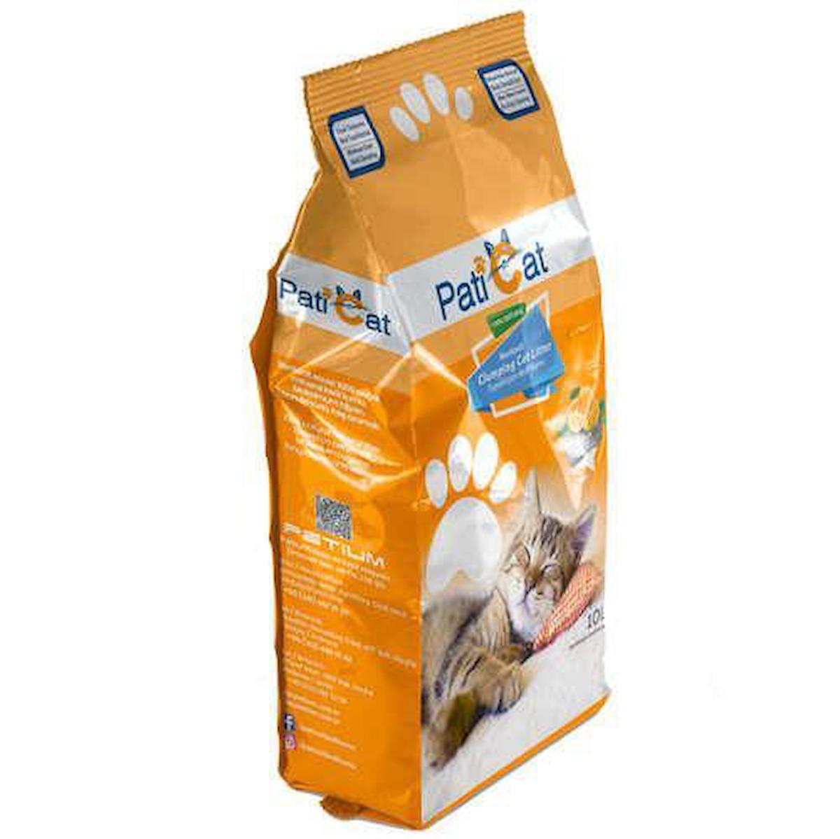 PatiCat Portakal Kokulu Topaklanan Kalın Taneli Bentonit Kedi Kumu 10 lt