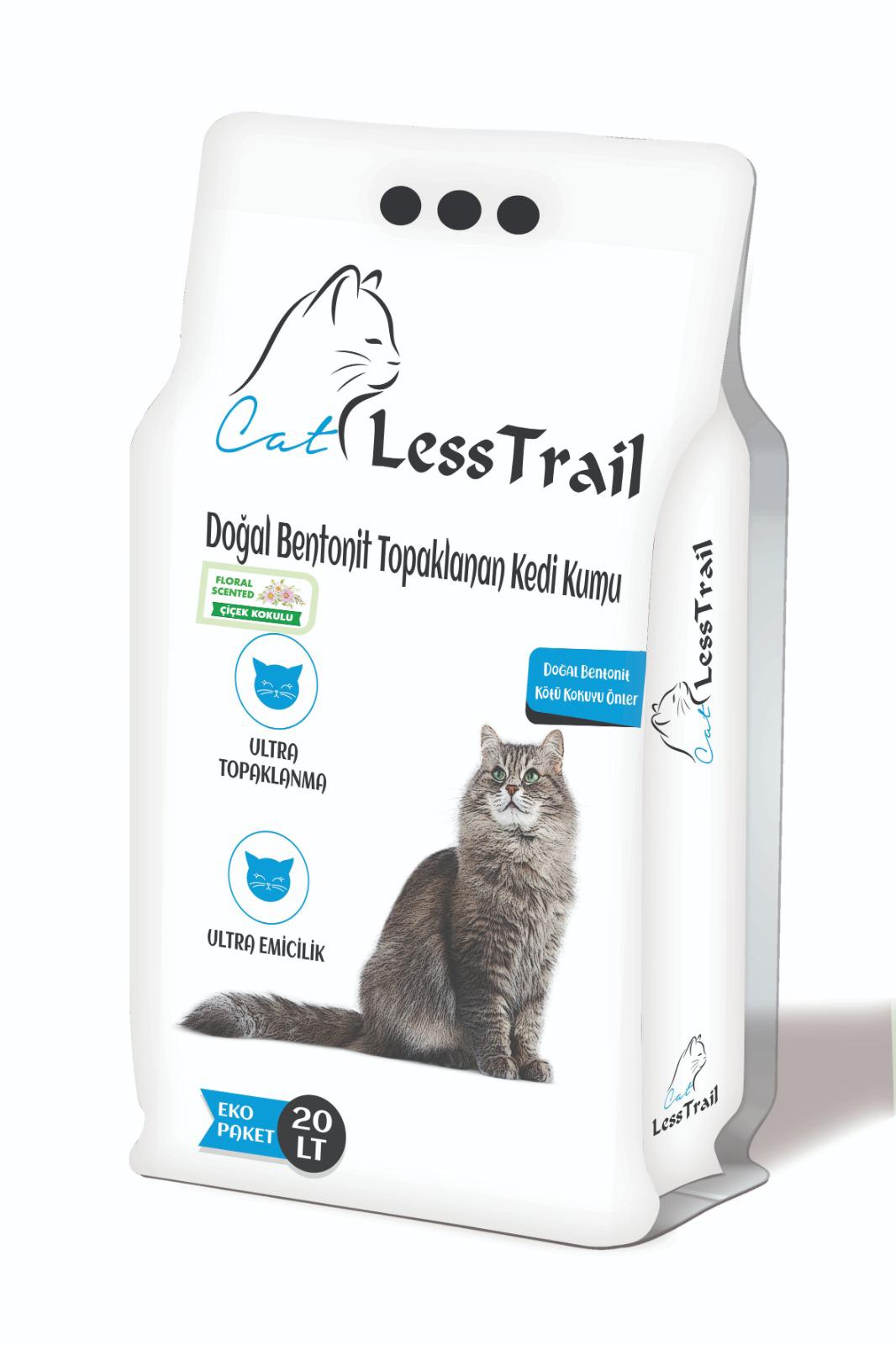 LindoCat Çiçek Kokulu Topaklanan İnce Taneli Bentonit Kedi Kumu 20 lt