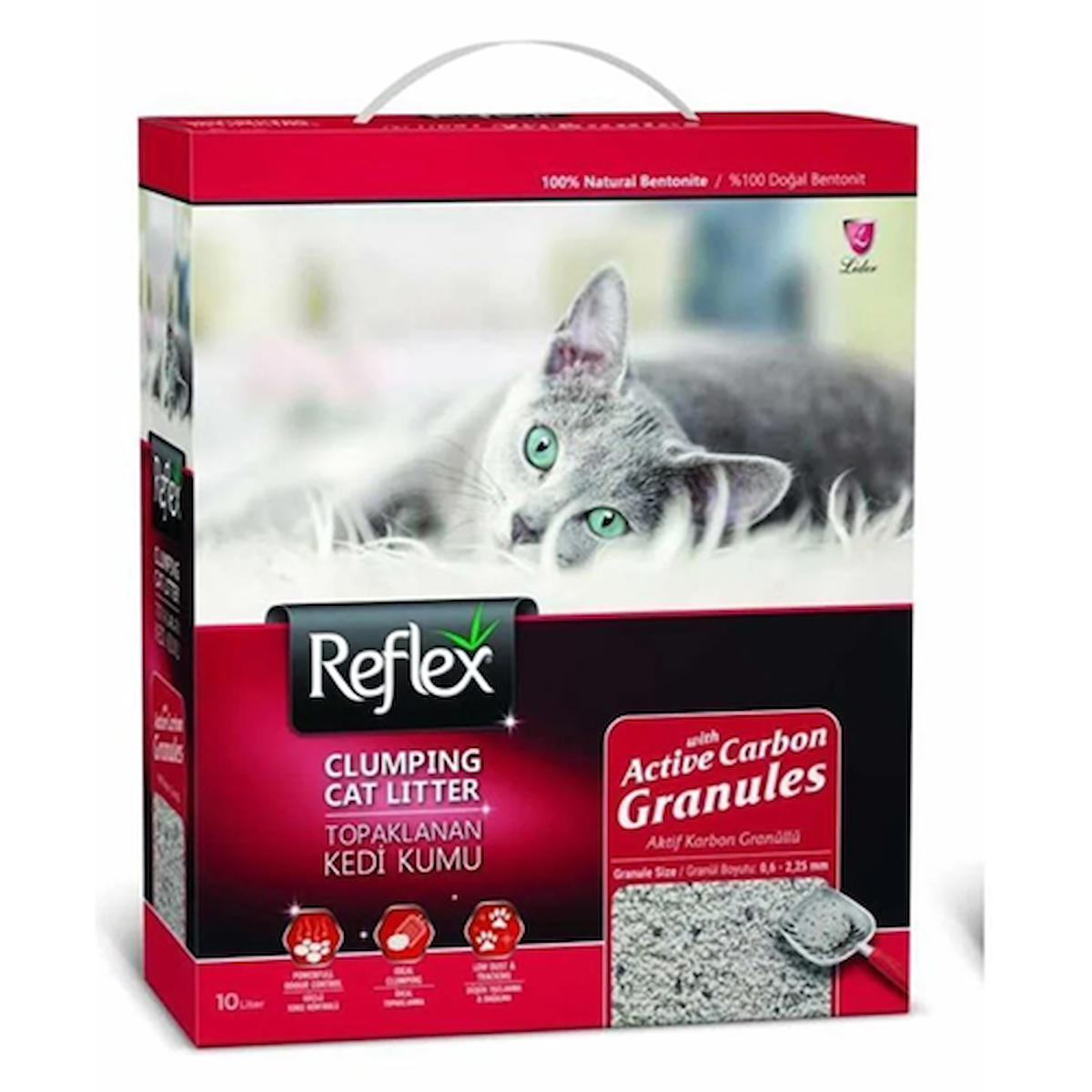 Reflex Granüllü Topaklanan İnce Taneli Bentonit Kedi Kumu 2 x 10 lt