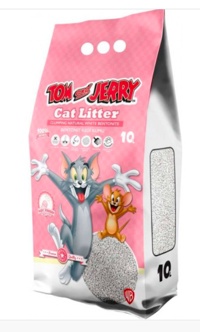 Tom And Jerry Bebek Pudralı Topaklanan İnce Taneli Bentonit Kedi Kumu 10 lt