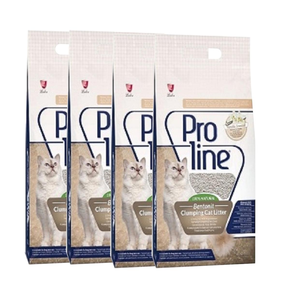 ProLine Vanilya Kokulu Topaklanan Bentonit Kedi Kumu 4 x 5 lt