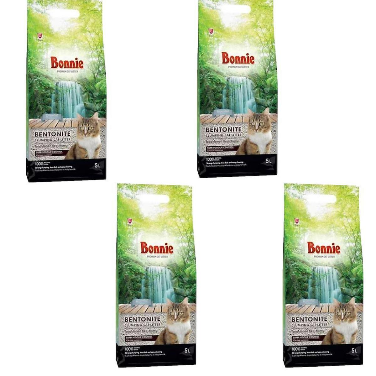 Bonnie Kokusuz Topaklanan Bentonit Kedi Kumu 4 x 5 lt