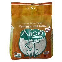 Alice Pudra Kokulu Topaklanan İnce Taneli Bentonit Kedi Kumu 10 kg