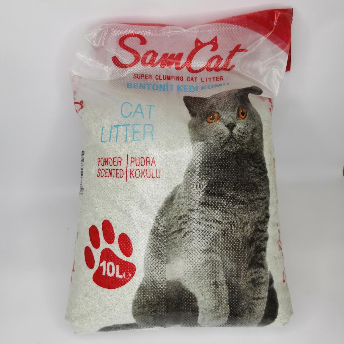 CNC Pet Bebek Pudralı Topaklanan Bentonit Kedi Kumu 10 lt