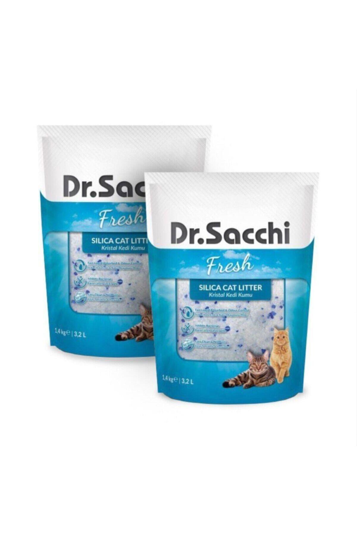 Dr.Sacchi Fresh Kokulu Kristal - Silika Kedi Kumu 2 x 1.4 kg