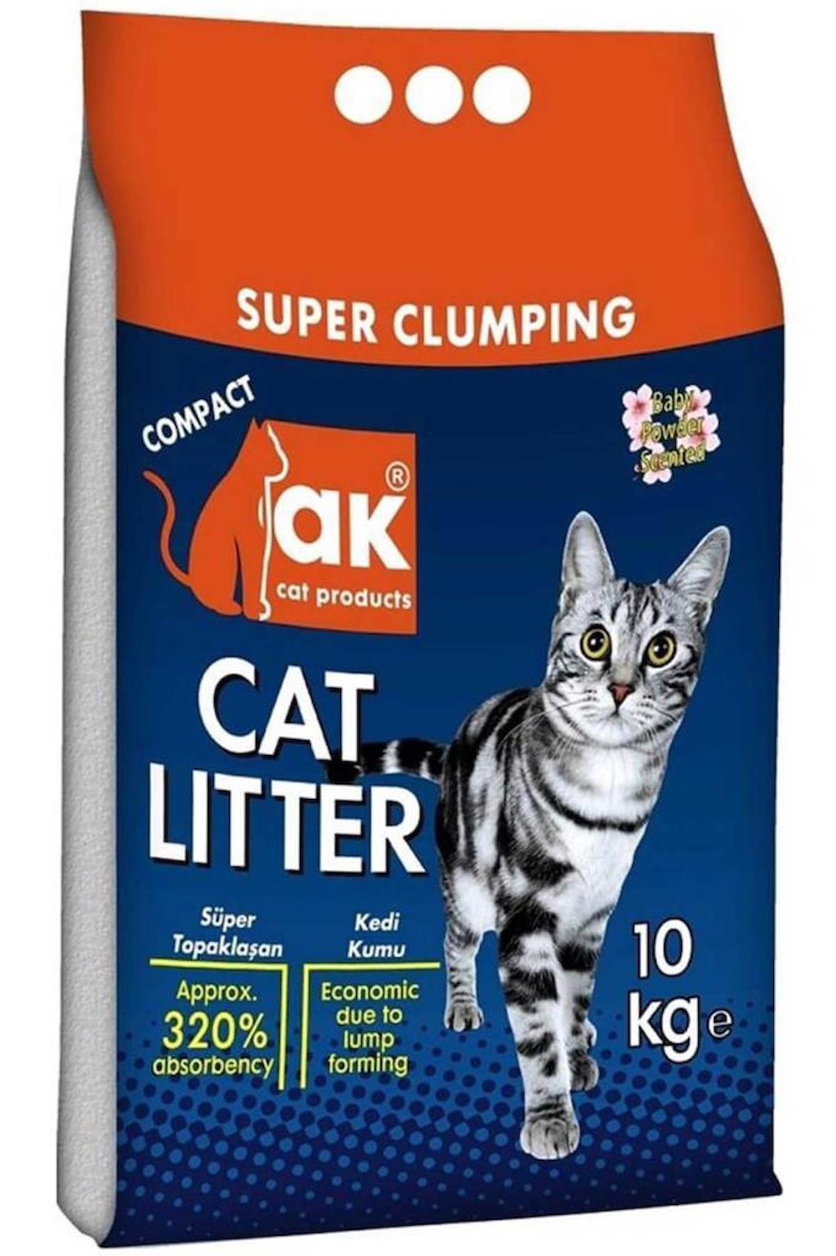 Akkum Marsilya Sabunu Kokulu Topaklanan Kalın Taneli Bentonit Kedi Kumu 10 kg