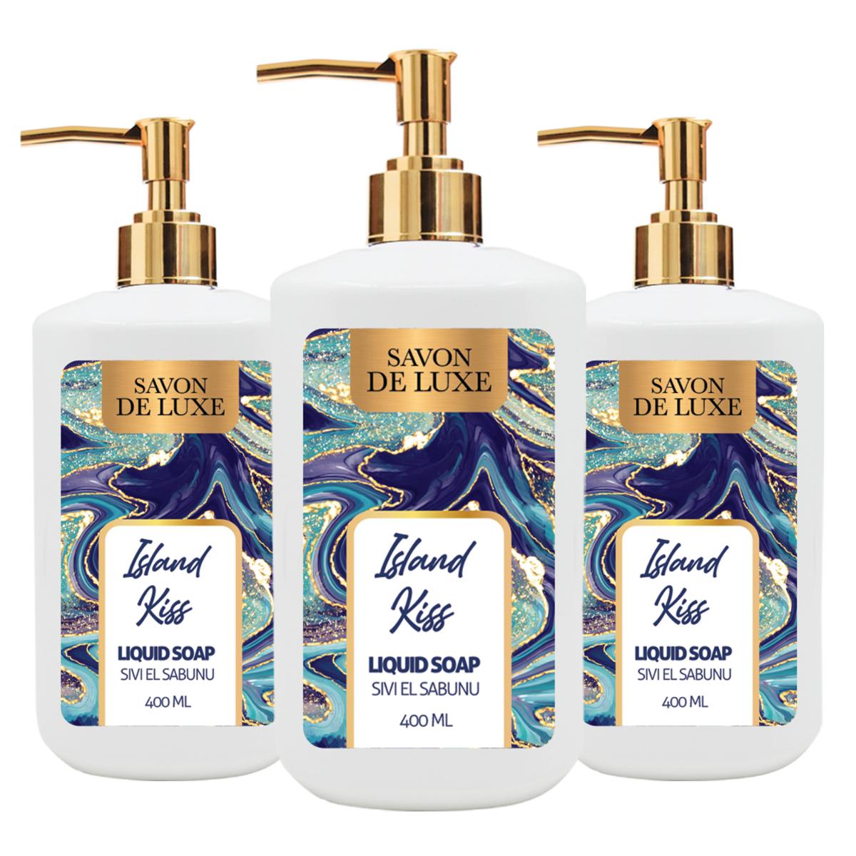 Savon De Luxe Paradise Island Kiss Luxury Nemlendiricili Sıvı Sabun 3 x 400 ml 3'lü